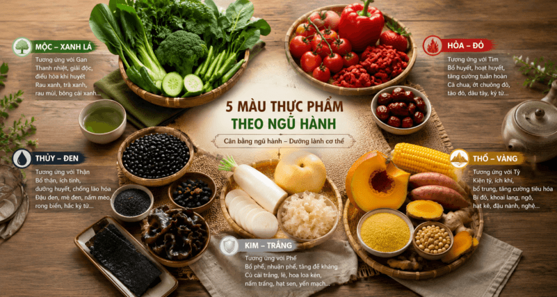 Ngũ hành và sức khỏe: Ứng dụng thực tế trong ăn uống và đời sống hàng ngày Ngũ hành và sức khỏe: Ứng dụng thực tế trong ăn uống và đời sống hàng ngày