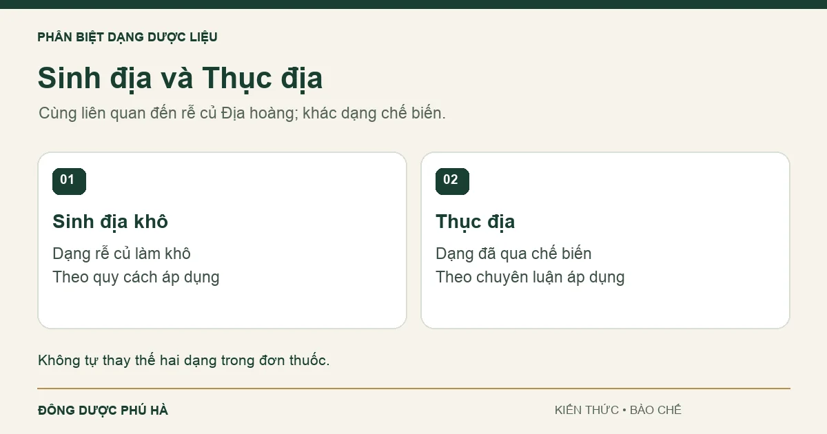 Sinh địa và Thục địa khác nhau thế nào? Lưu ý khi sử dụng